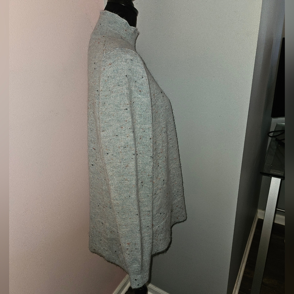 LOFT Light Blue Confetti Sweater - Size Large 🎉 - Picture 3 of 7